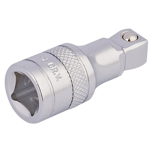 Draper 16742 Satin Chrome Wobble Extension Bar 3/8" Sq. Dr. 45mm Draper