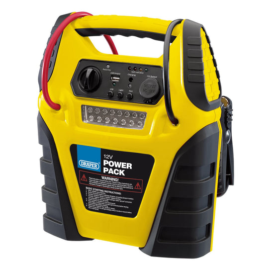 Draper 90643 12V Jump Starter with Air Compressor 900 Peak Amps Draper