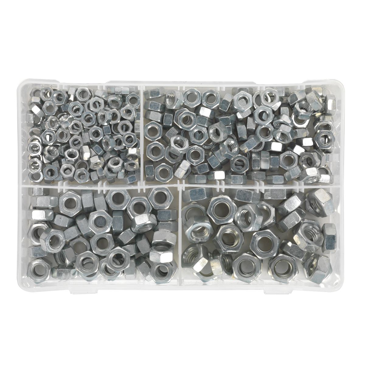 Sealey AB030SN Steel Nut Assortment 320pc 1/4"-1/2"UNC Sealey