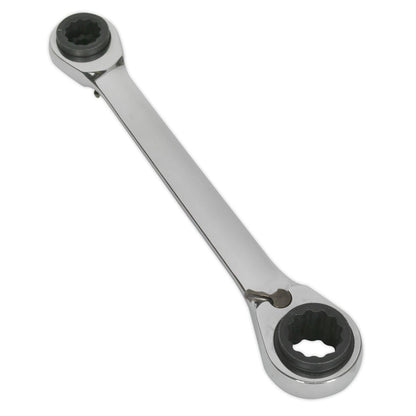 Siegen S0983 Ratchet Ring Spanner 4-in-1 Reversible Metric Siegen