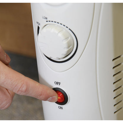 Sealey RD800 Oil-Filled Radiator Mini 800W/230V 6-Element Sealey