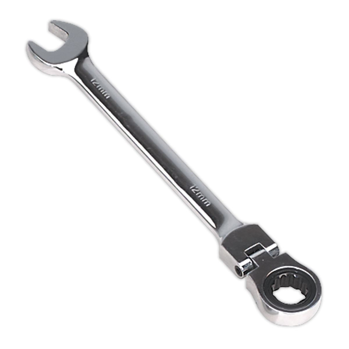 Sealey FHRCW12 Flexi-Head Ratchet Combination Spanner 12mm Sealey