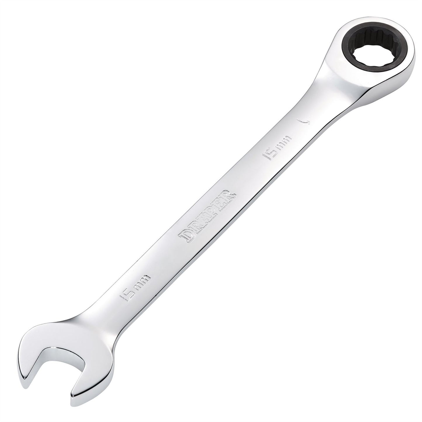 Draper 31012 Metric Ratcheting Combination Spanner 15mm Draper
