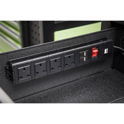 Sealey AP6310BE Mobile Tool Cabinet 1600mm with Power Tool Charging Drawer Sealey