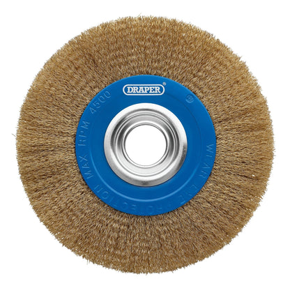 Draper 08067 Brassed Steel Bench Grinder Wire Wheel Brush 200 x 31.75mm Draper