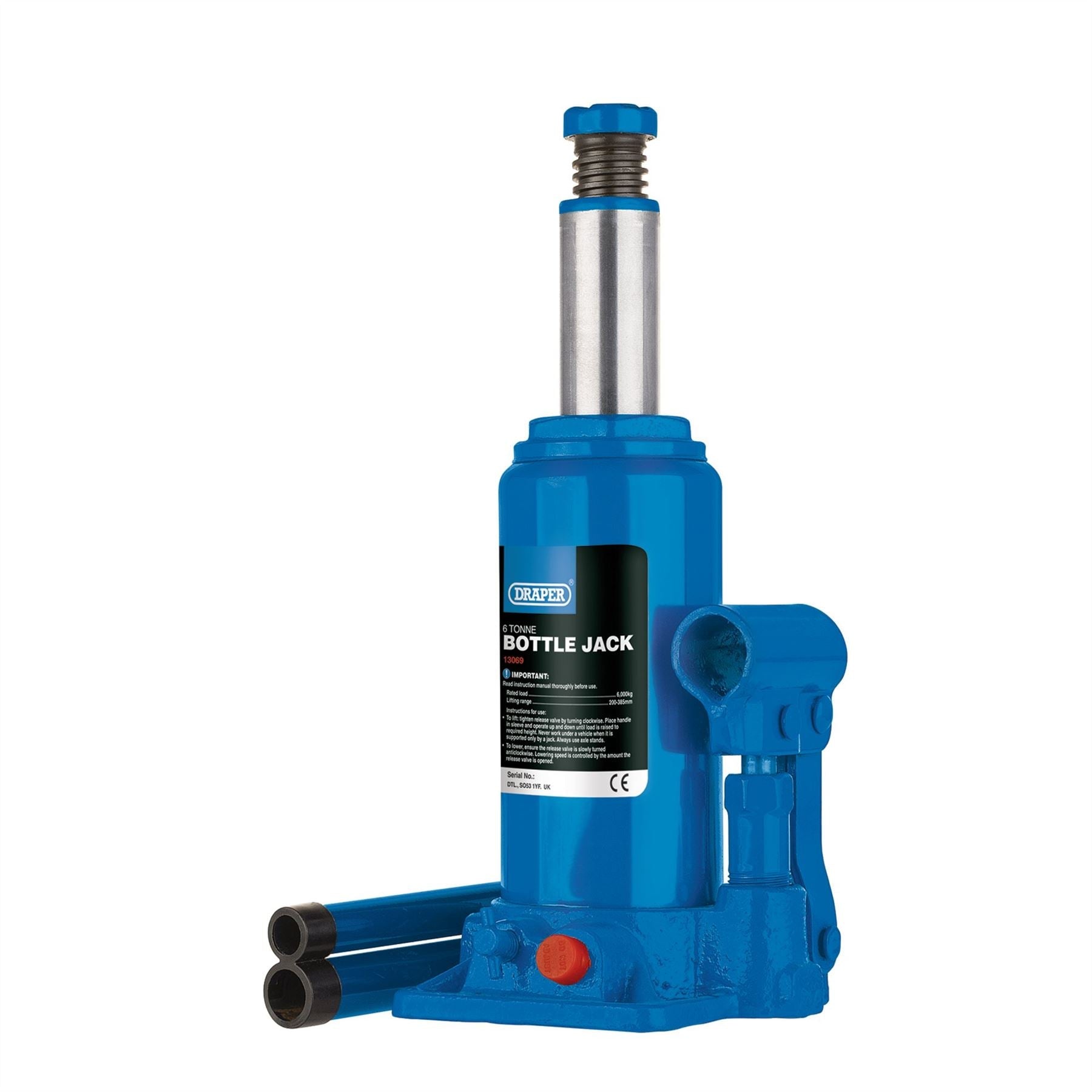 Draper 13069 Hydraulic Bottle Jack 6 Tonne Draper