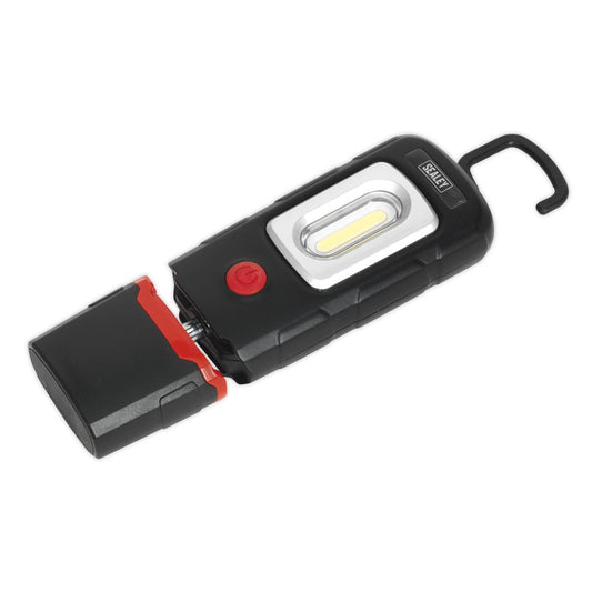 Sealey LED3601 Rechargeable 360° Inspection Light 3W COB & 1W SMD LED Black Lithium-Polymer Sealey