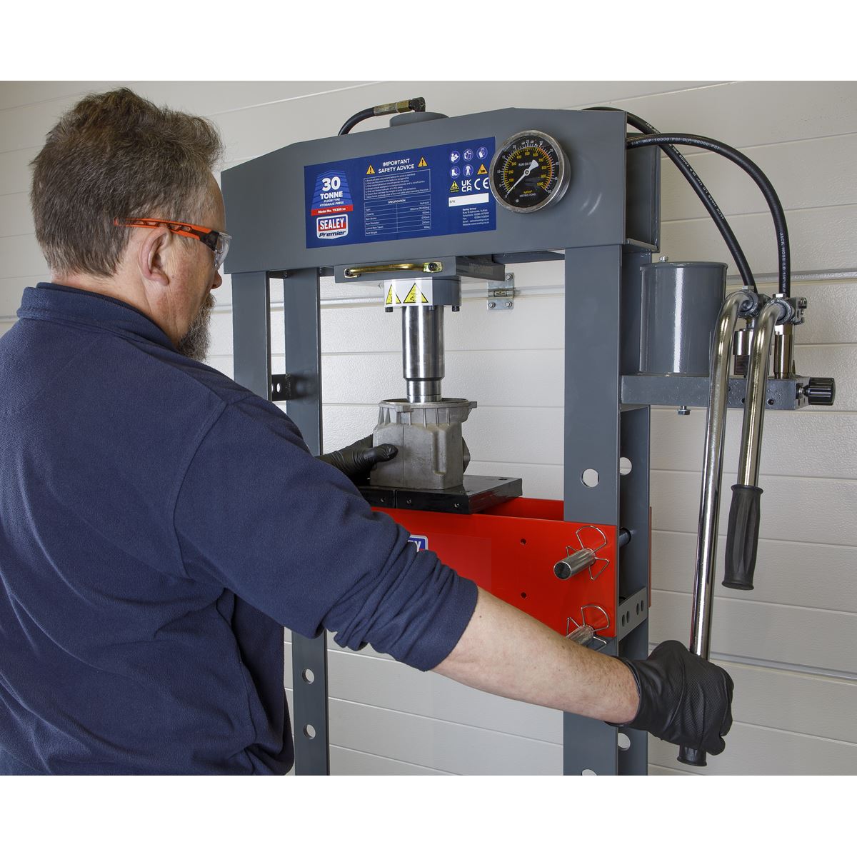 Sealey YK30F Premier Hydraulic Floor Type Press 30 Tonne Sealey