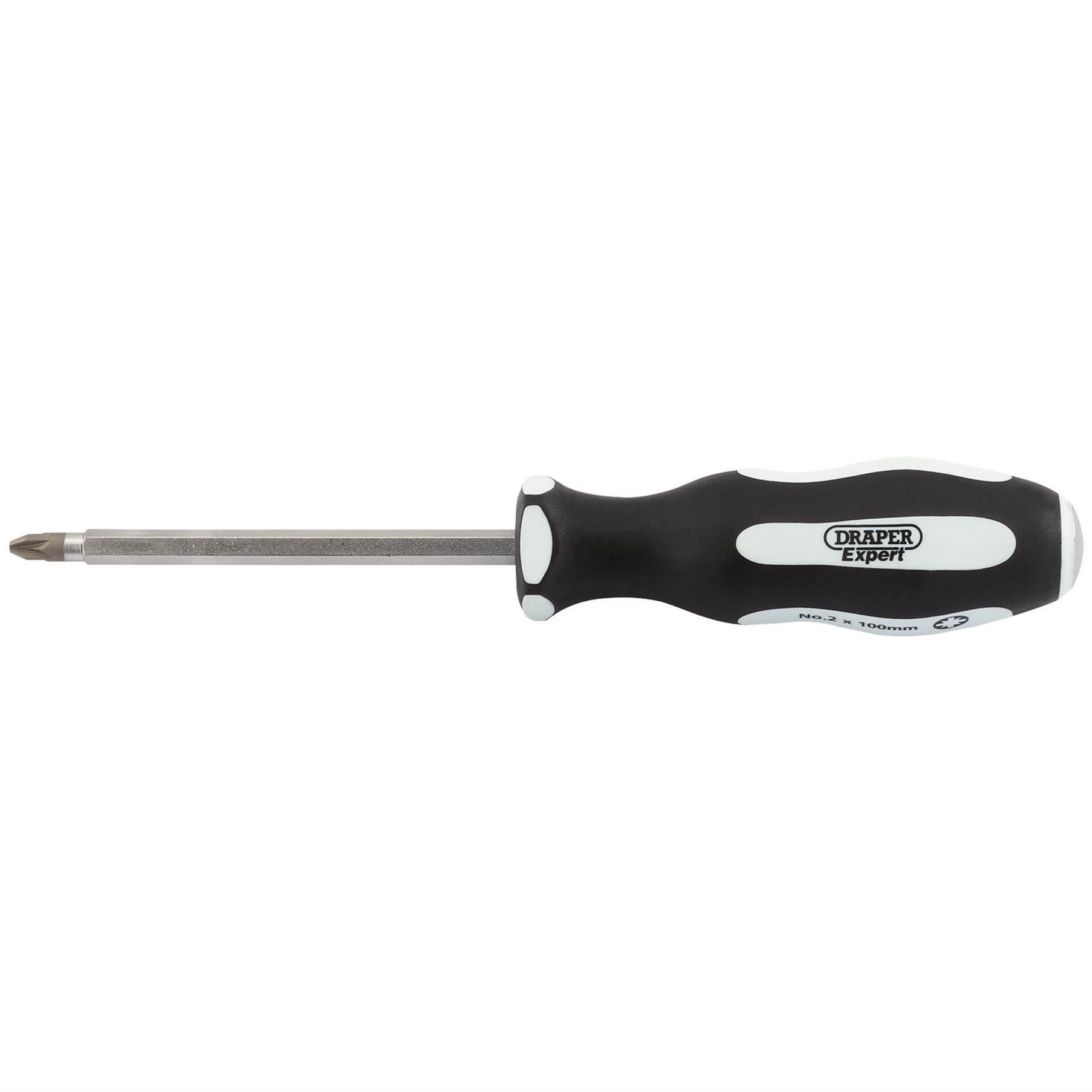 Draper 35230 Pound Thru' PZ TYPE Soft Grip Screwdriver No.2 x 100mm Draper