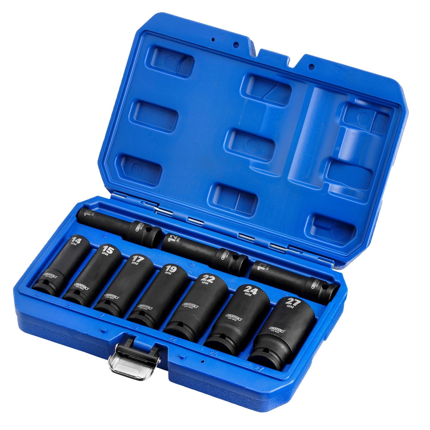 Draper 83096 Metric Deep Impact Socket Set 1/2" Sq. Dr. 10 Piece Draper