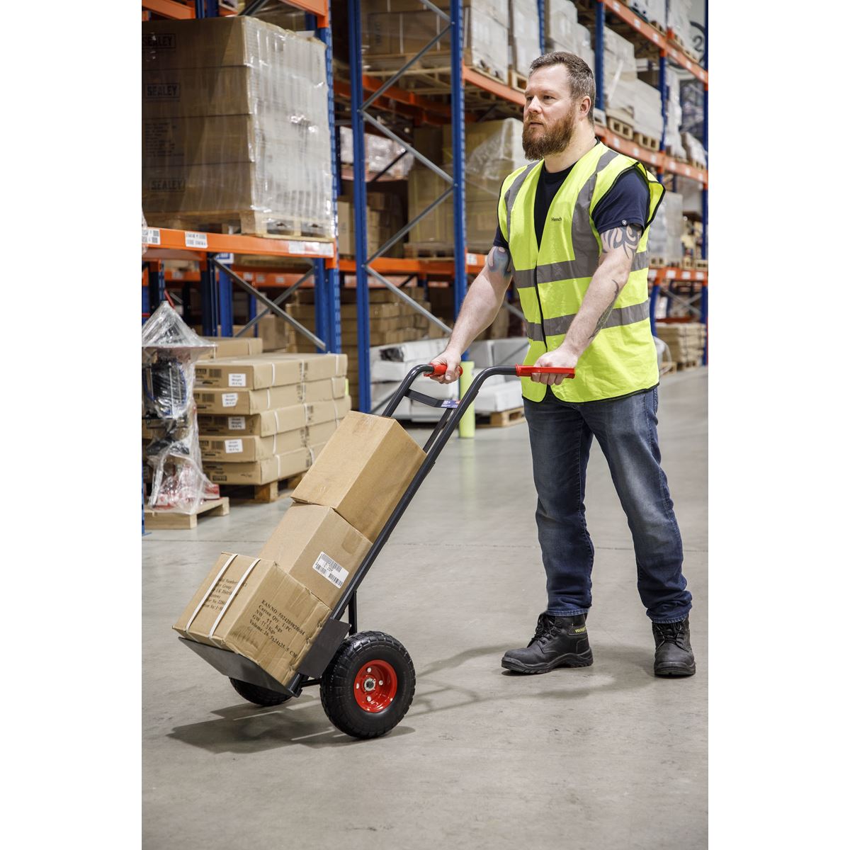 Sealey CST986HD Heavy-Duty Sack Truck with PU Tyres 250kg Capacity Sealey