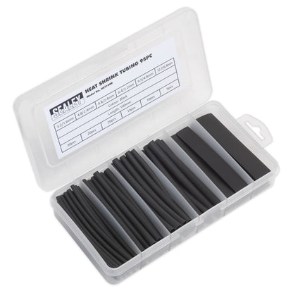 Sealey HST100B Heat Shrink Tubing Assortment 95pc 100mm Black Sealey