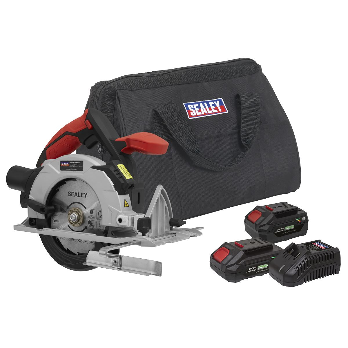 Sealey CP20VCSKIT Circular Saw Kit 20V SV20 Series Ø150mm - 2 Batteries Sealey