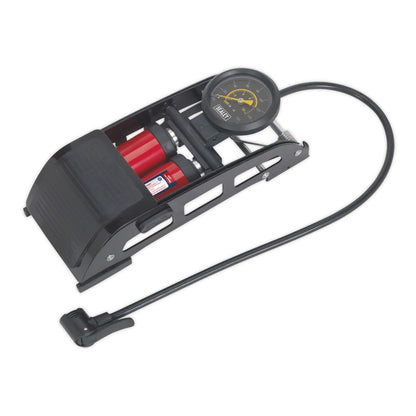 Sealey FP6 Foot Pump Twin Barrel Sealey