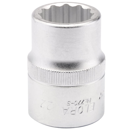 Elora 00707 Bi-Hexagon Socket 3/4" Sq. Dr. 22mm Elora