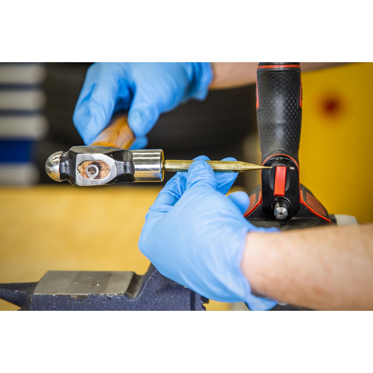 Sealey AKB08 Brass Pin Punch Set 8pc Sealey