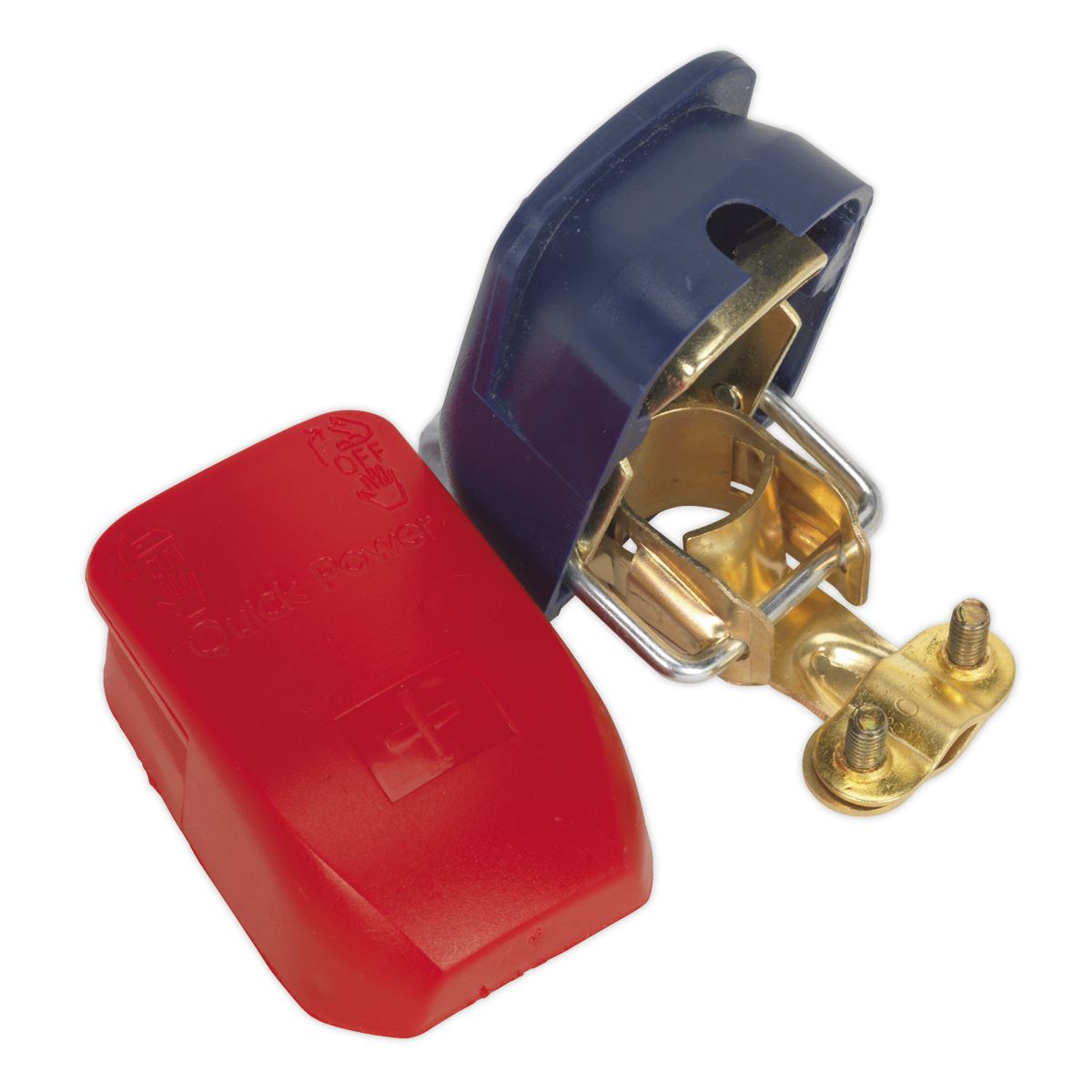 Sealey BTQK12 Quick Release Battery Clamps Positive-Negative Pair Sealey