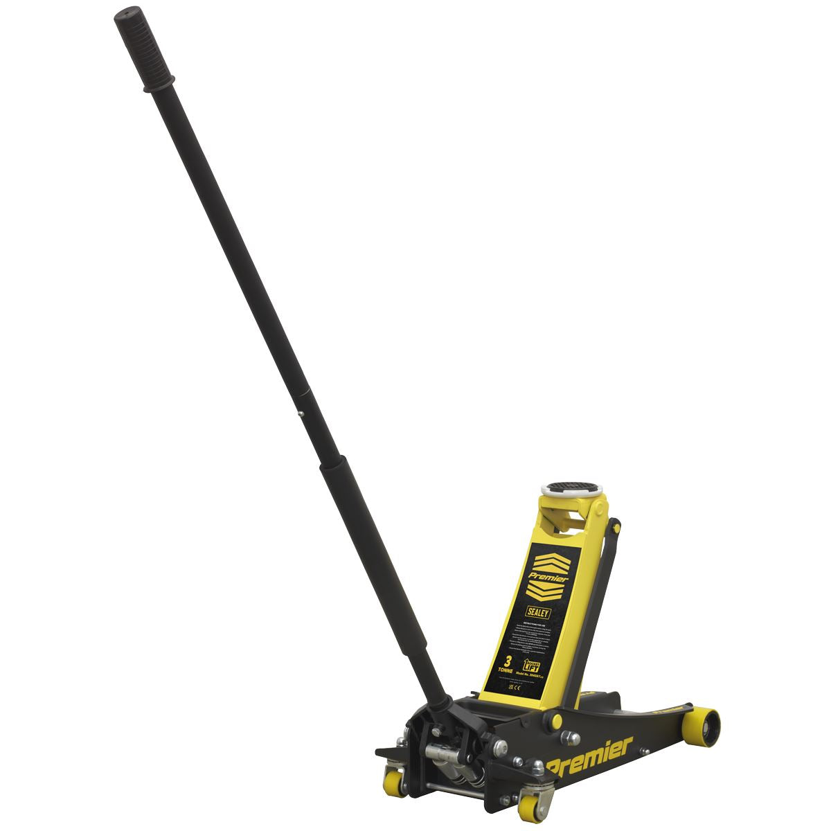 Sealey 3040AY Premier Low Profile Trolley Jack with Rocket Lift 3 Tonne - Yellow Sealey