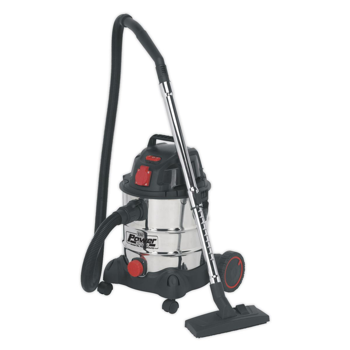 Sealey PC200SDAUTO Vacuum Cleaner Industrial 20L 1400W/230V Stainless Drum Auto Start Sealey