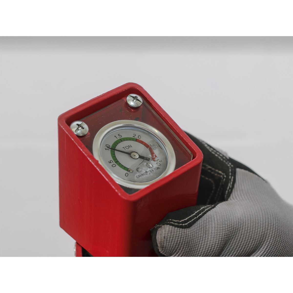 Sealey RE2311 Coil Spring Compressing Station with Gauge Hydraulic 2000kg Capacity Sealey