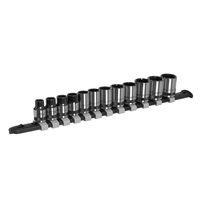 Sealey AK7992 Socket Set 12pc 3/8"Sq Drive Metric - Premier Black Sealey