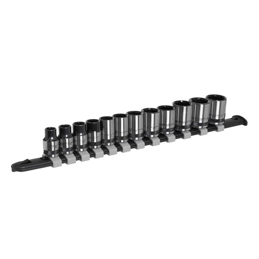 Sealey AK7992 Socket Set 12pc 3/8"Sq Drive Metric - Premier Black Sealey