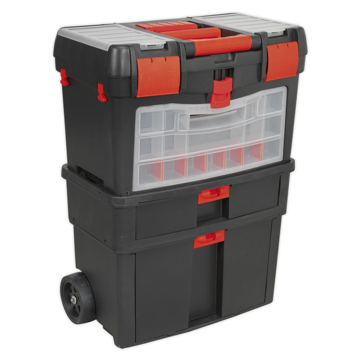 Sealey AP850 Mobile Toolbox with Tote Tray & Removable Assortment Box Sealey
