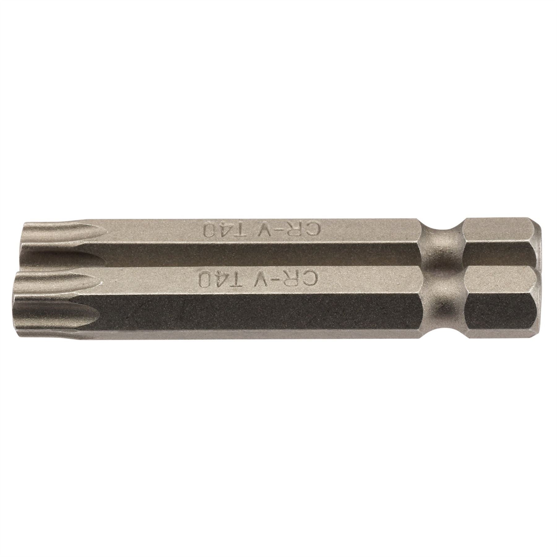 Draper 66624 TX-STAR® Insert Bit 1/4" Hex 50mm Long T40 Pack of 2 Draper