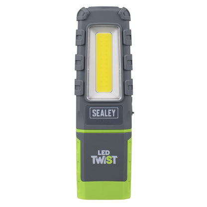 Sealey LED601G LED Twist Rechargeable Inspection Light 5W COB & 1W SMD Sealey