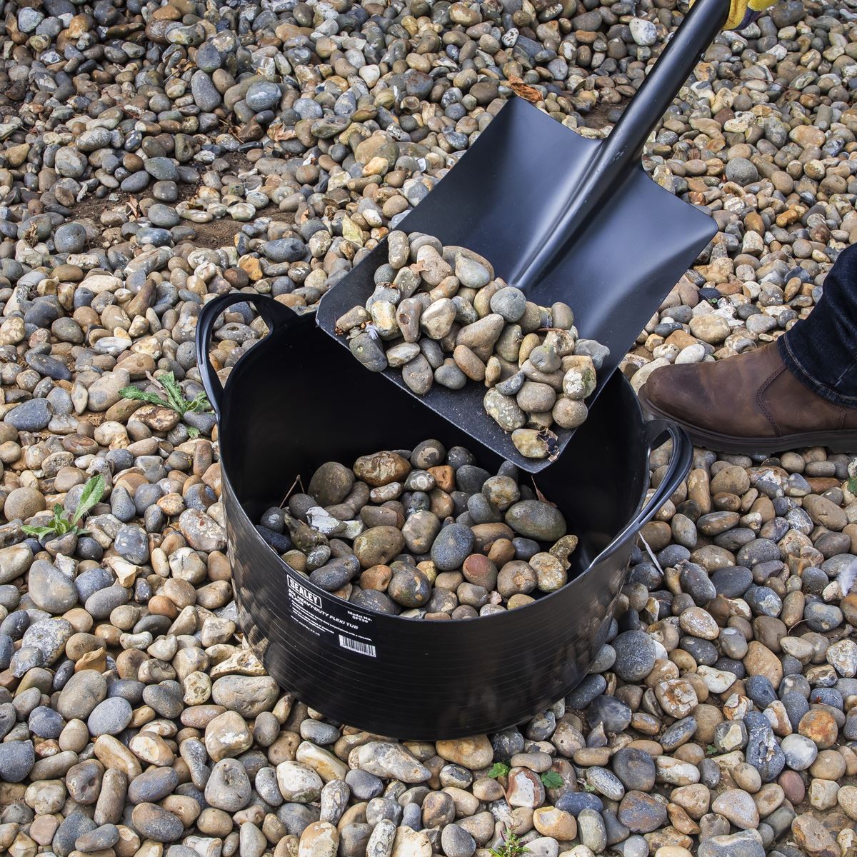 Sealey SFT30 Heavy-Duty Flexi Tub 30L - Black Sealey
