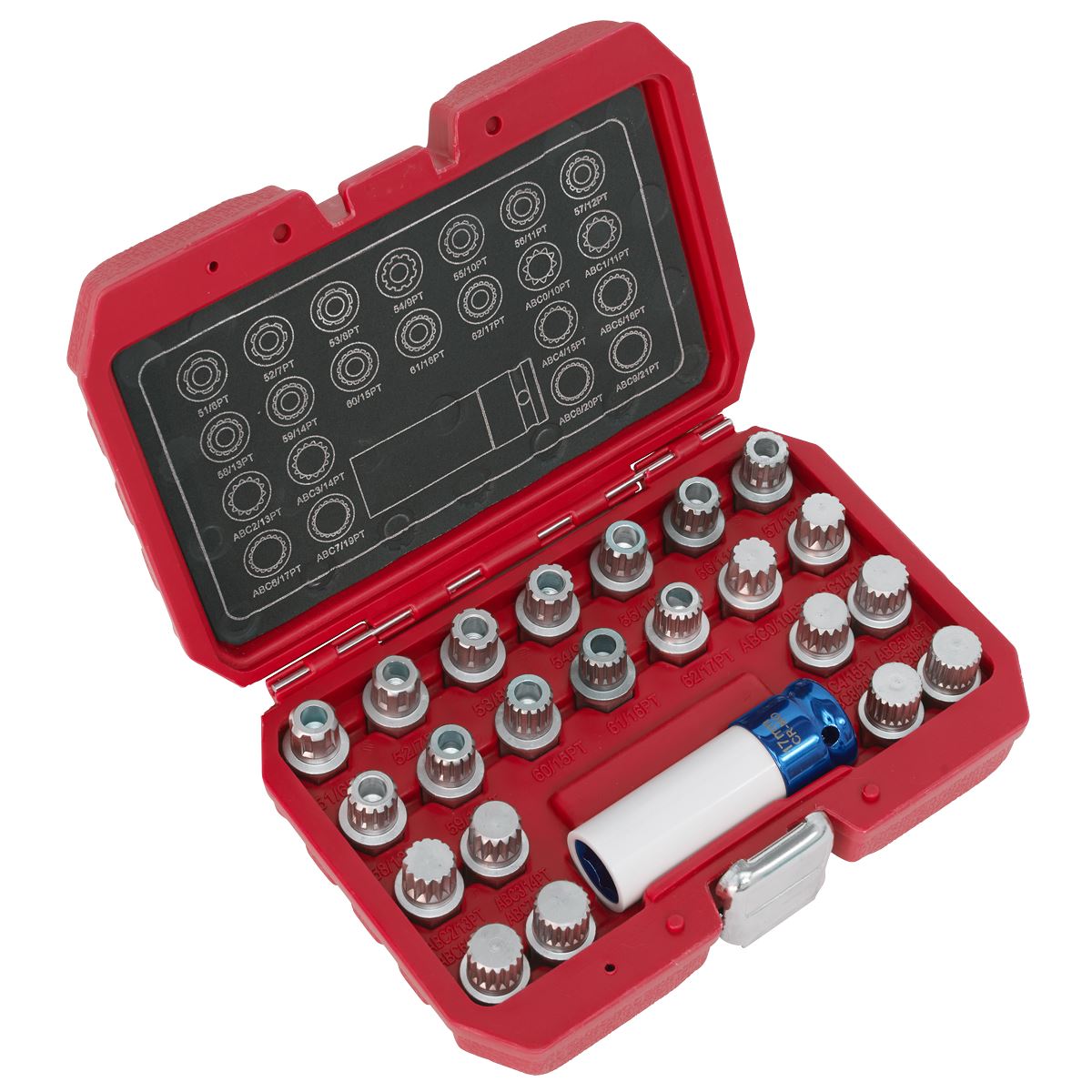 Sealey SX210 Locking Wheel Nut Key Set 23pc - VAG Sealey