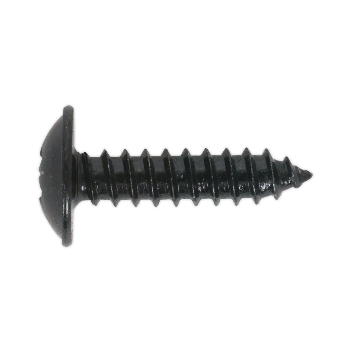 Sealey BST4813 Self-Tapping Screw 4.8 x 13mm Flanged Head Black Pozi Pack of 100 Sealey