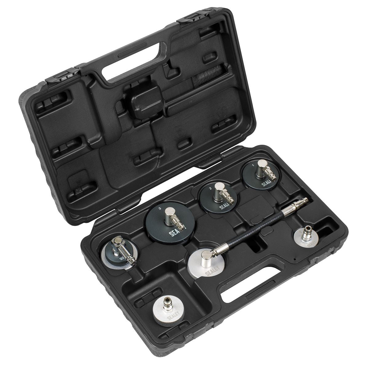 Sealey VS0204C 7pc Brake & Clutch Pressure Bleeder Cap Set Sealey