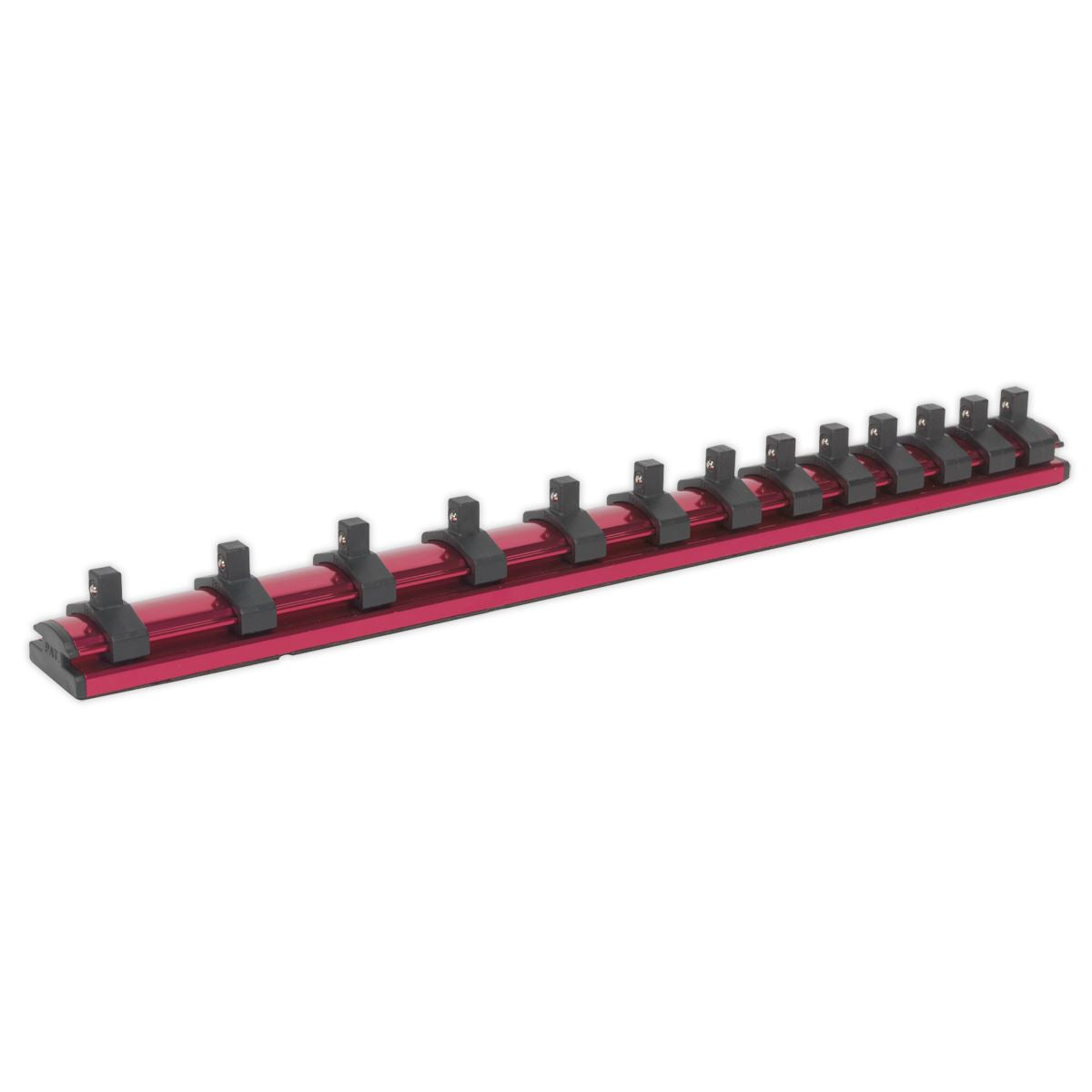 Sealey AK27082 Socket Retaining Rail Magnetic 1/4"Sq Drive 13 Clips Sealey