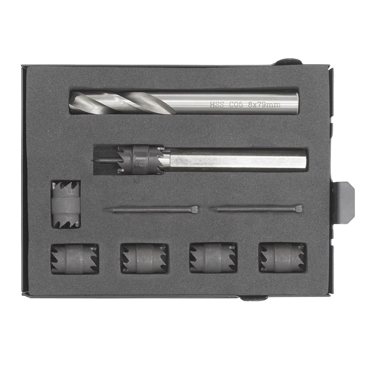 Sealey AK4730 Spot Weld Cutter & Drill Bit Set 9pc Ø10mm Sealey