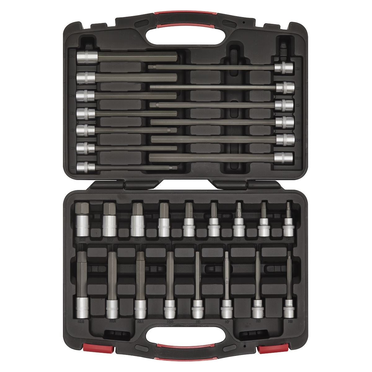 Sealey AK89000 Hex Socket Bit Set 30pc 3/8"Sq Drive - Premier Platinum Sealey