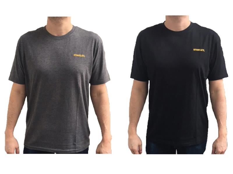 Stanley T-Shirt Twin Pack Grey & Black - L Stanley