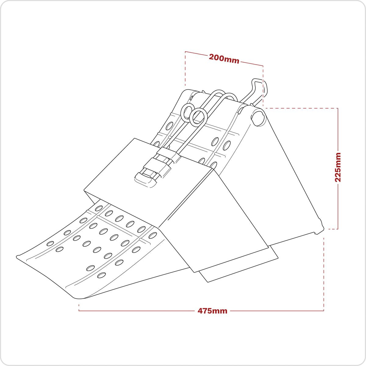 Sealey CV127 Commercial Wheel Chock with Bracket Sealey