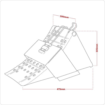 Sealey CV127 Commercial Wheel Chock with Bracket Sealey