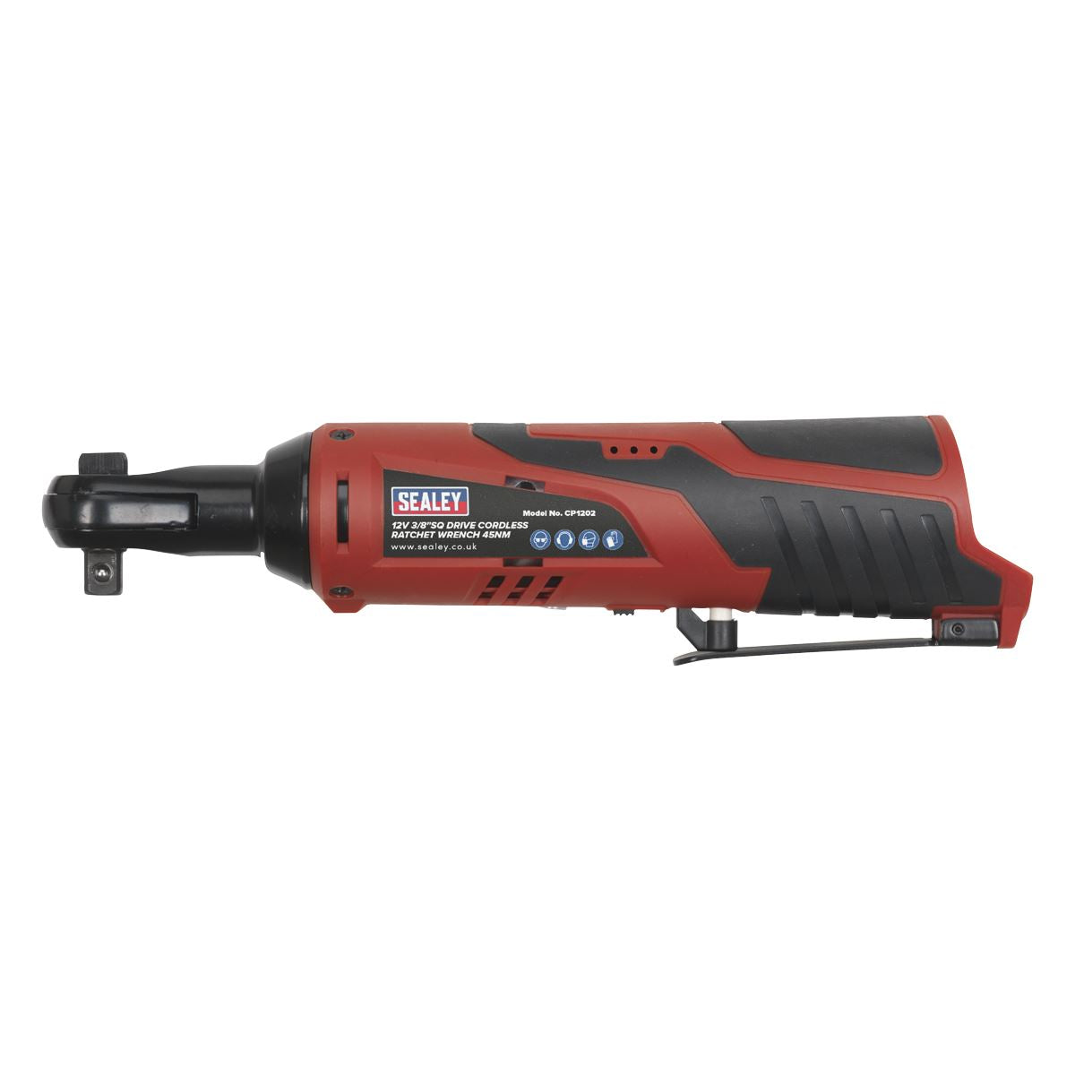 Sealey CP1202 Cordless Ratchet Wrench 3/8"Sq Drive 12V SV12 Series - Body Only Sealey