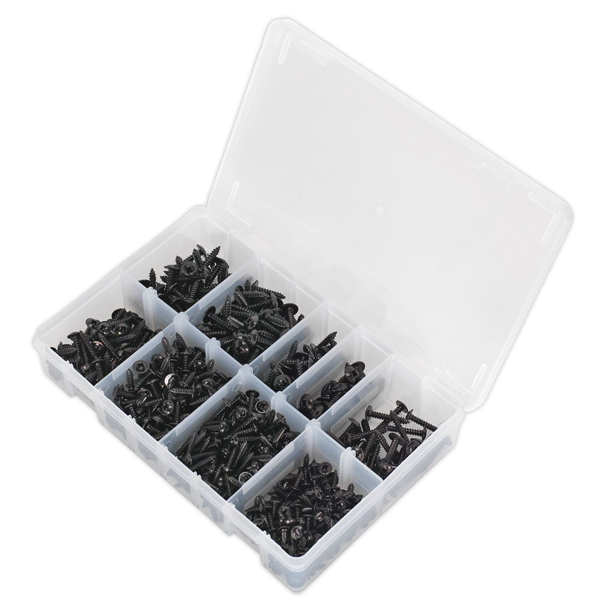 Sealey AB066STBK Self-Tapping Screw Assortment 700pc Flanged Head Sealey