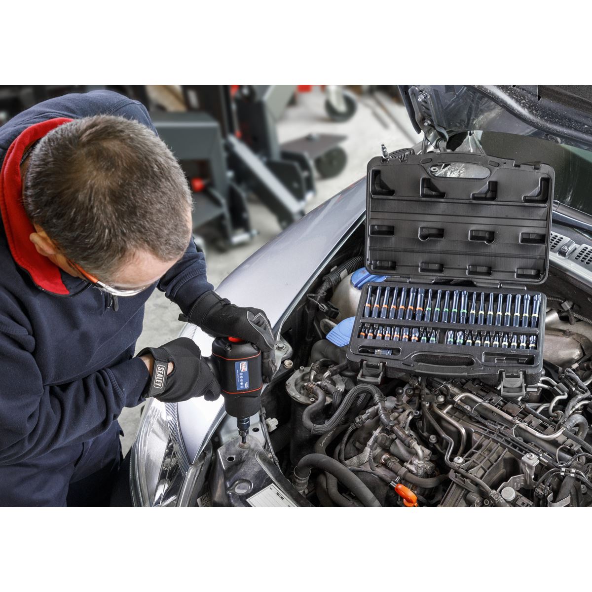 Sealey AK21901 TRX-Star*/Hex/Spline Bit Set Impact 42pc 3/8" & 1/2"Sq Drive Sealey