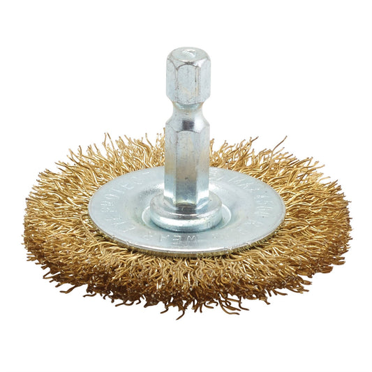 Draper 41427 Brassed Steel Crimped Wire Wheel Brush 50mm Draper