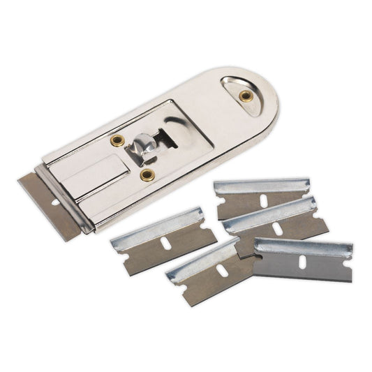 Sealey AK867 Retracting Razor Scraper with Blades Sealey