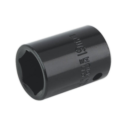 Sealey IS1219 Impact Socket 19mm 1/2"Sq Drive Sealey