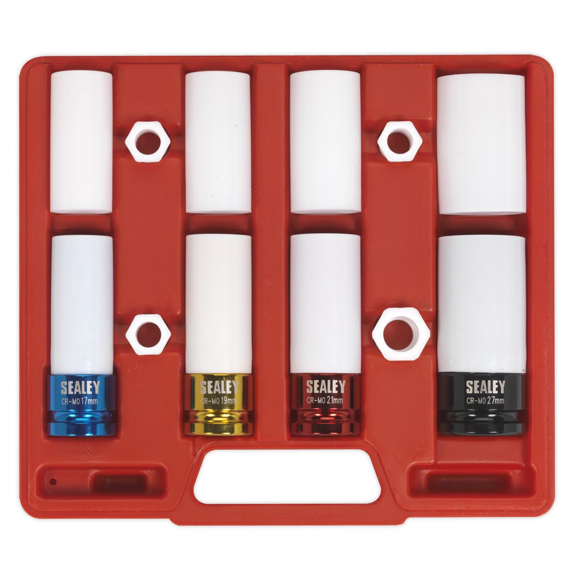 Sealey SX030 Alloy Wheel Impact Socket Set 4pc 1/2"Sq Drive Sealey