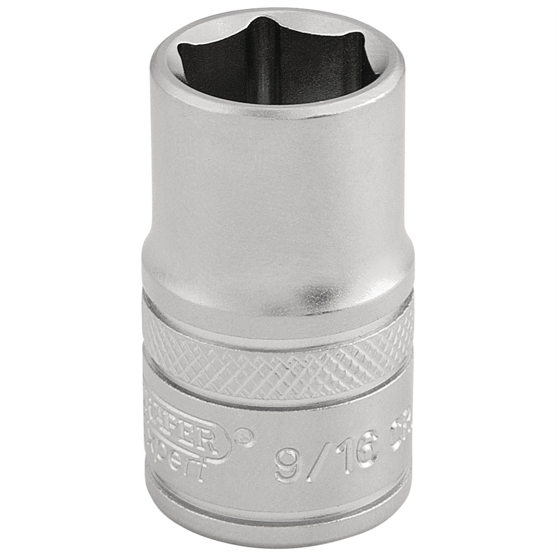 Draper 16627 6 Point Imperial Socket 1/2" Sq. Dr. 9/16" Draper