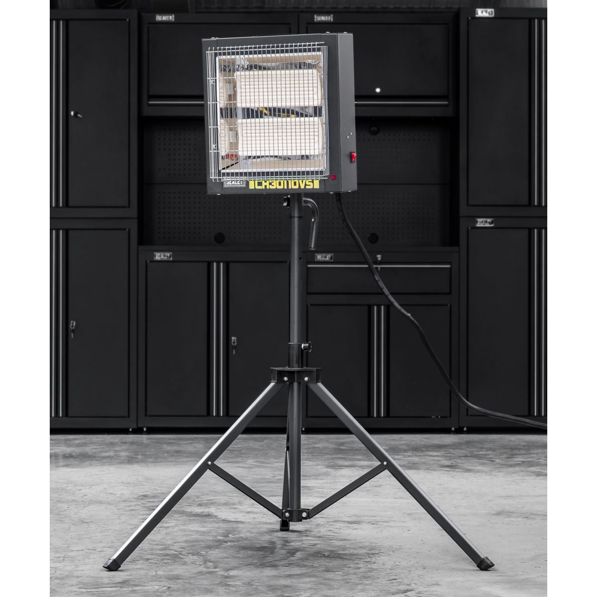 Sealey CH30110VS Ceramic Heater with Tripod Stand 1.2/2.4kW - 110V Sealey