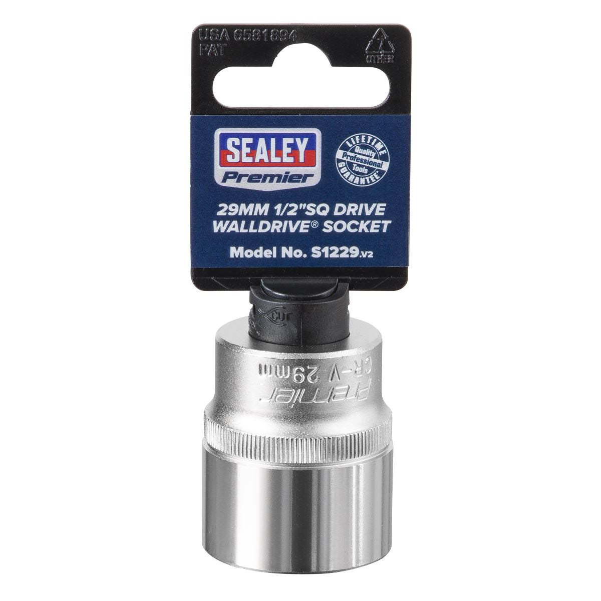Sealey S1229 WallDrive® Socket 29mm 1/2"Sq Drive Sealey