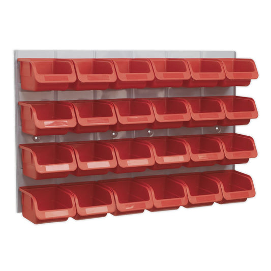Sealey TPS130 Bin & Panel Combination 24 Bins - Red Sealey